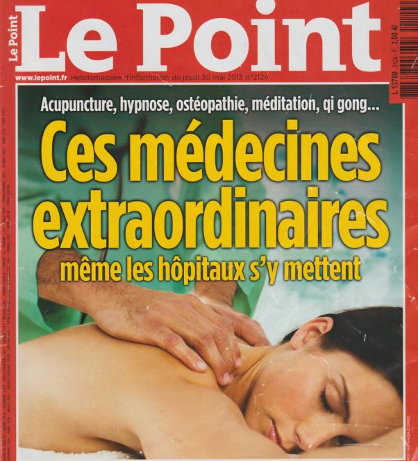 Article Le Point de Mai 2013 concernant l'hypnose dans le cadre hospitalier.